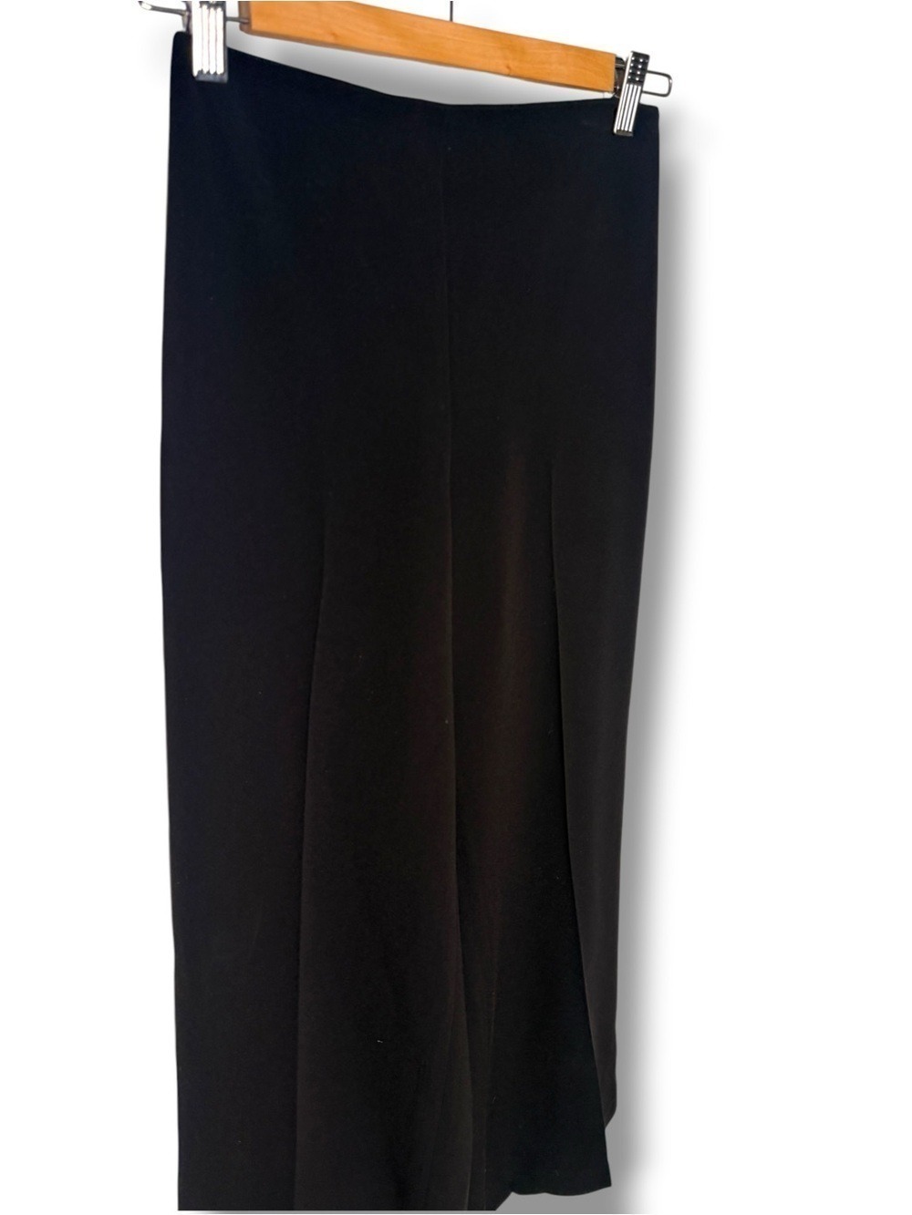 Theory Black Crepe Wide Leg Pant Size 00 - Picture 6 of 12